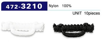 472-3210 Button Loop Woolly Nylon Type Horizontal 26mm (10 Pieces)[Button Loop Frog Button] DARIN