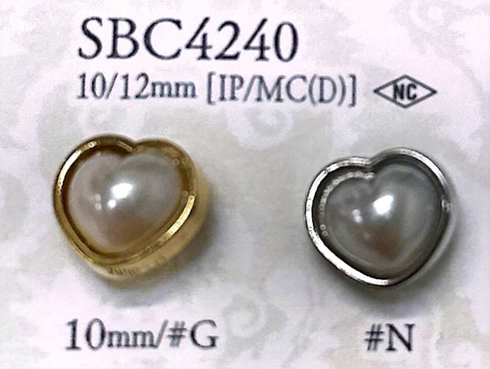 SBC4240 Heart-shaped Metal Button IRIS