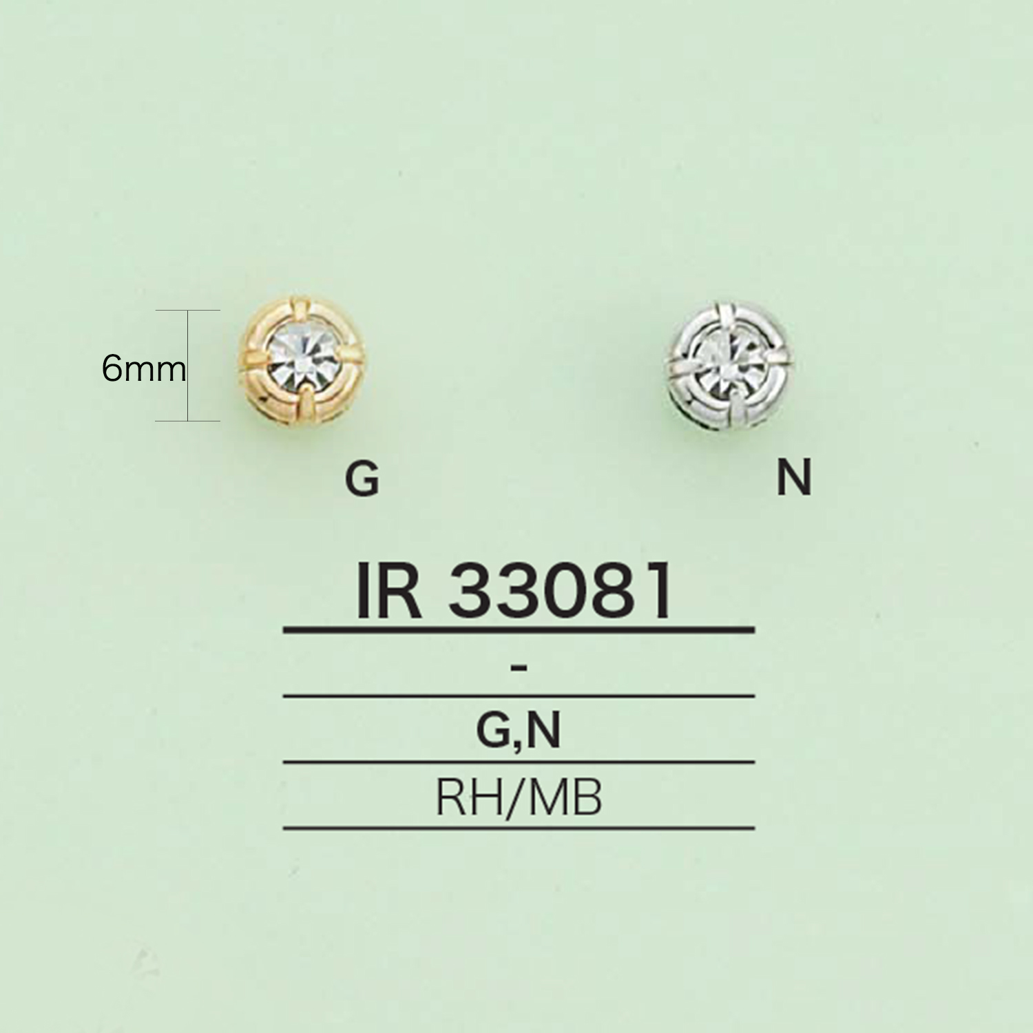 IR33081 Charm With Rhinestone (Round)[Miscellaneous Goods And Others] IRIS