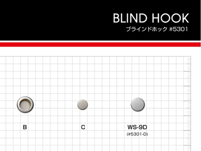 5301 B/C/D SET 5301 Blind Hook Under Parts (Socket/Stud/Post SET)[Press Fastener/ Eyelet Washer] Morito