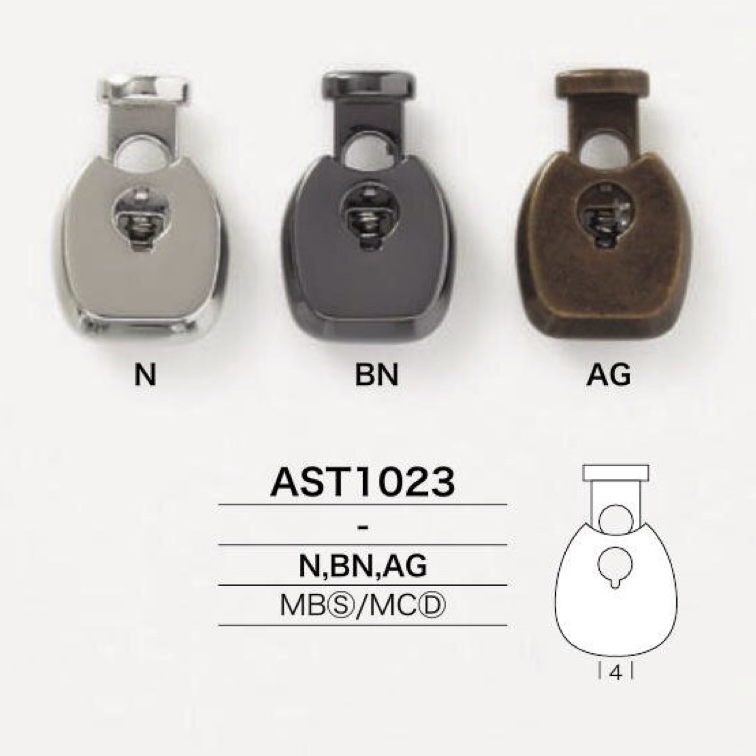 AST1023 Brass Spring/die-cast Cord Lock[Buckles And Rings] IRIS