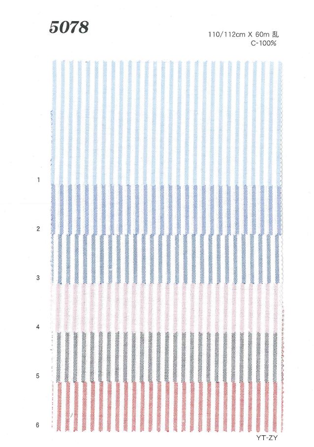 MU5078 Oxford Stripe[Textile / Fabric] Ueyama Textile