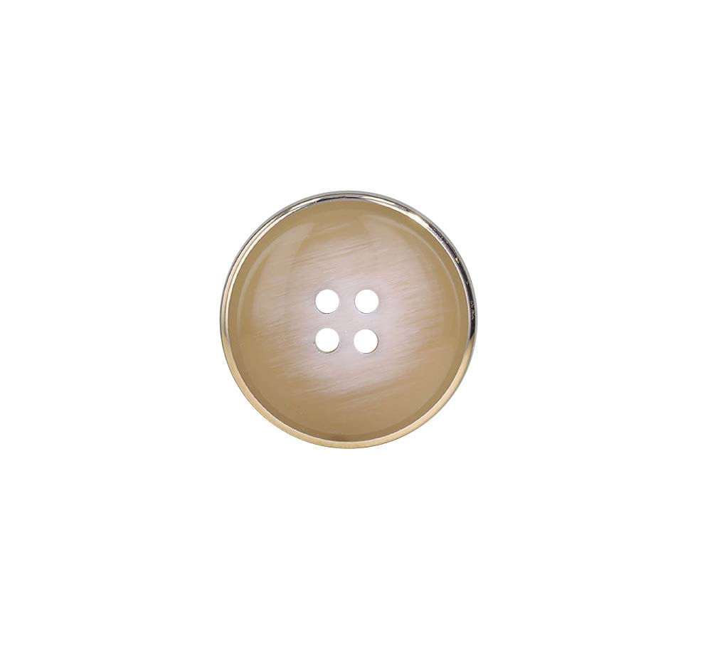 RVS1015F Polyester Resin/aluminum 4-hole Button IRIS