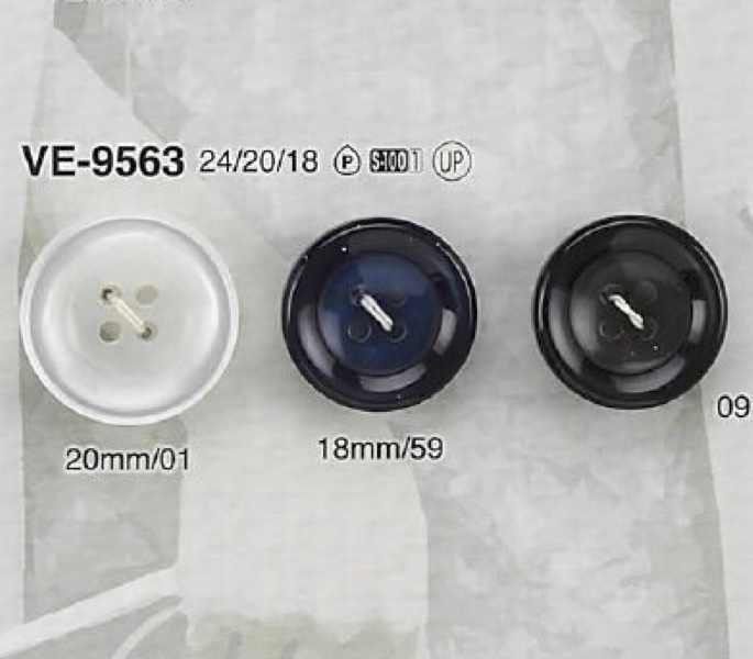 VE9563 Polyester Resin 4-hole Button IRIS