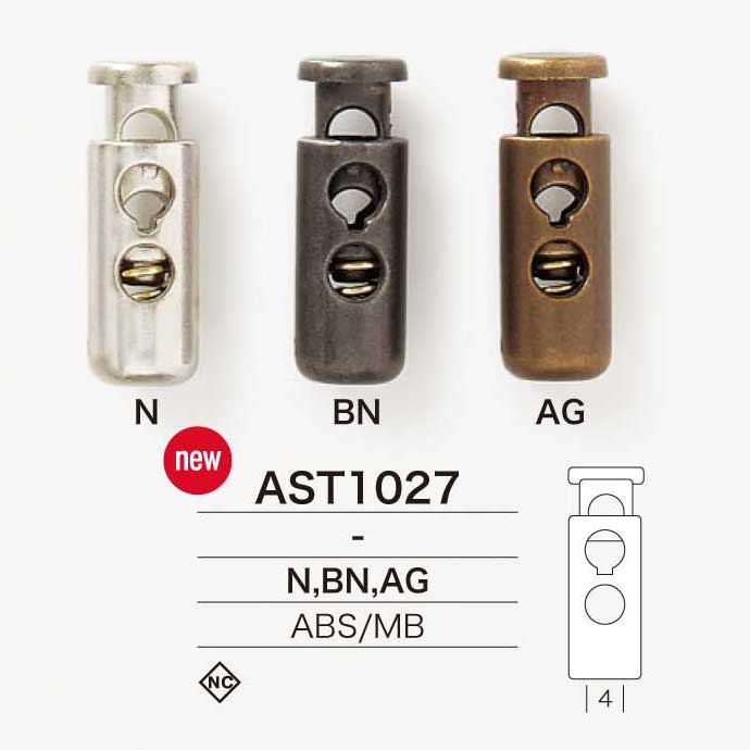 AST1027 ABS Resin/brass Cord Lock[Buckles And Ring] IRIS