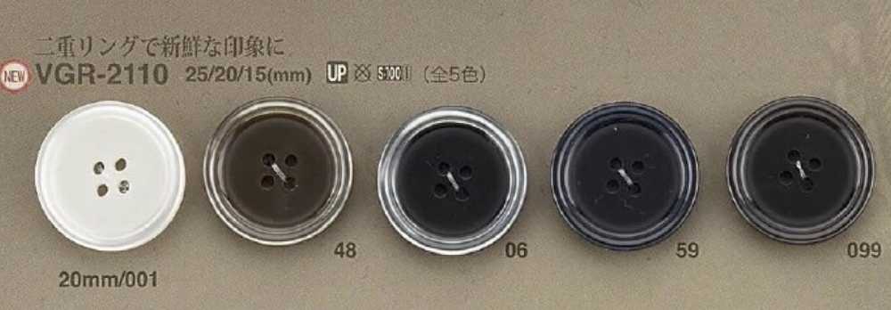 VGR2110 Polyester Resin 4-hole Button IRIS