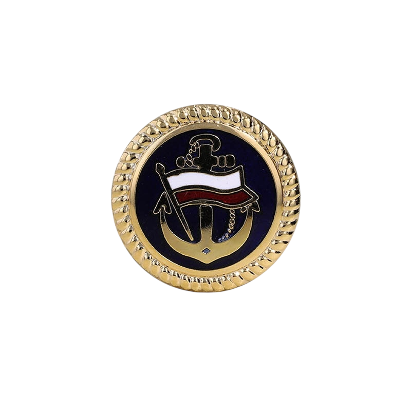 SM59 Shippo (Red Copper) / Brass Circular Ring Half-ring Shank Button IRIS