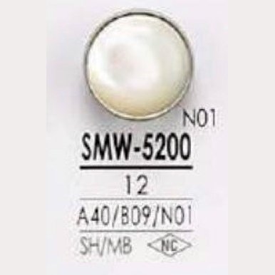 SMW5200 Shell/brass Half-round Button IRIS