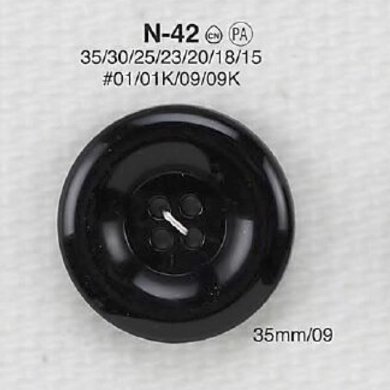 N42 Nylon Resin Button With 4 Holes On The Front IRIS