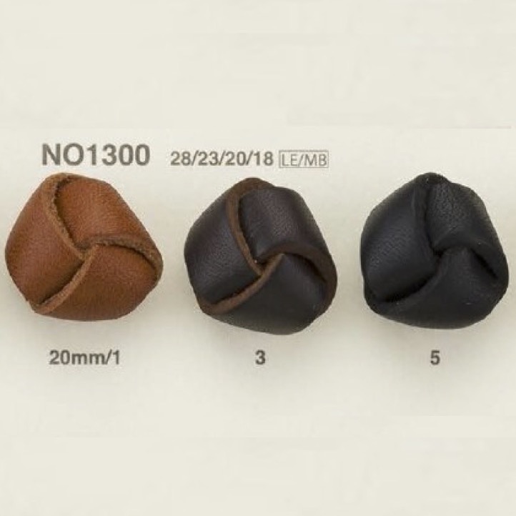 NO1300 Leather/brass Jump Button IRIS