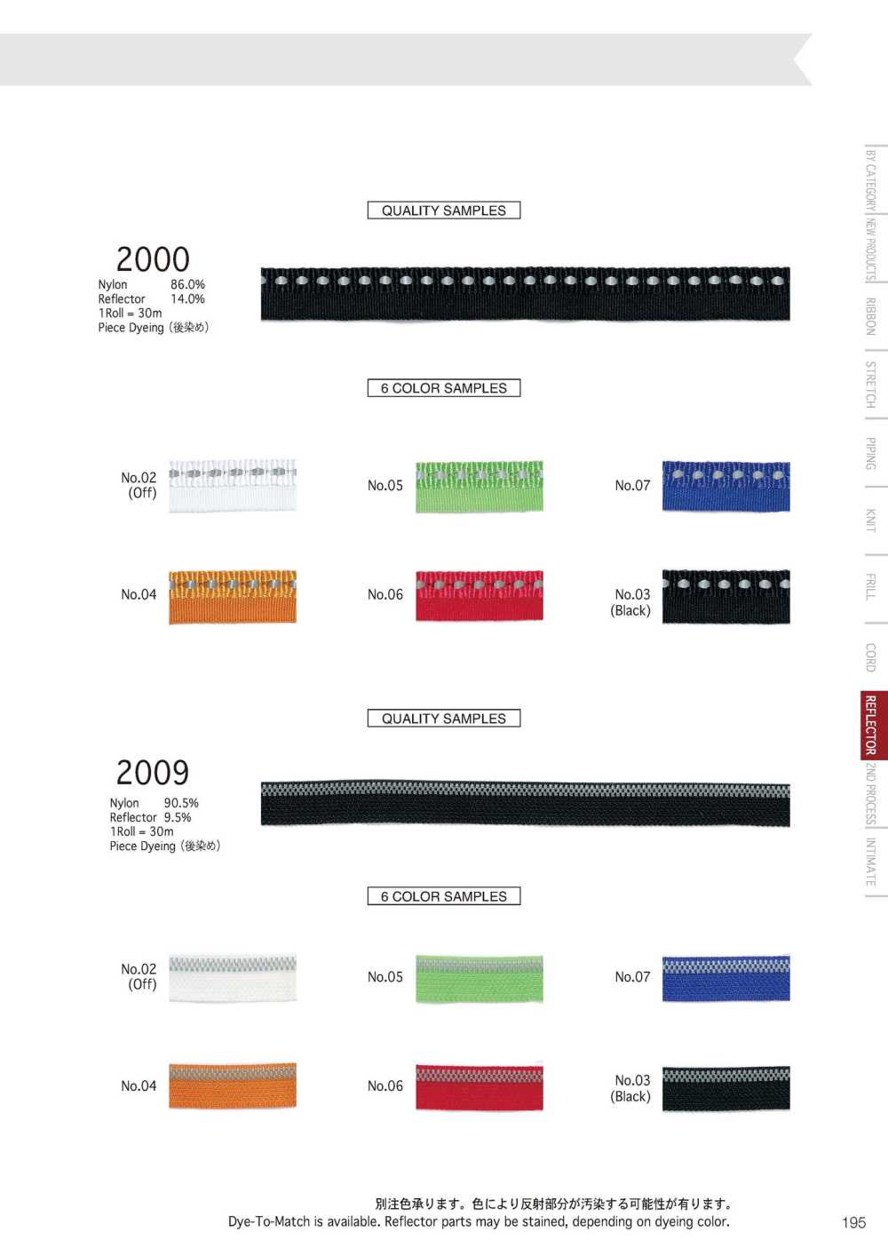 2009 Reflector Piping[Ribbon Tape Cord] Telala (Inoue Ribbon Industry)