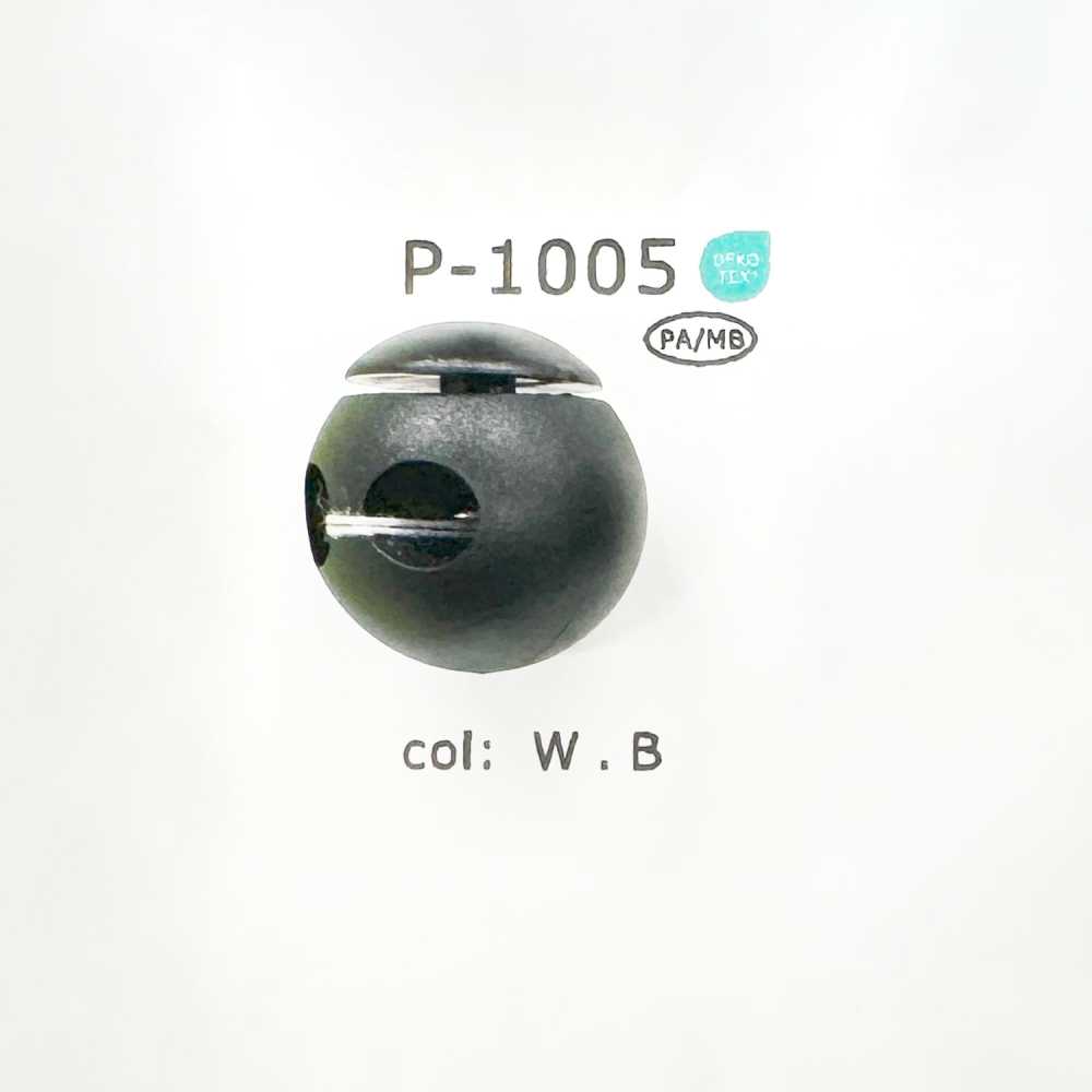 P1005 Nylon Resin Round 2-hole Cord Stopper[Buckles And Ring] DAIYA BUTTON(DAIYA BUTTON)
