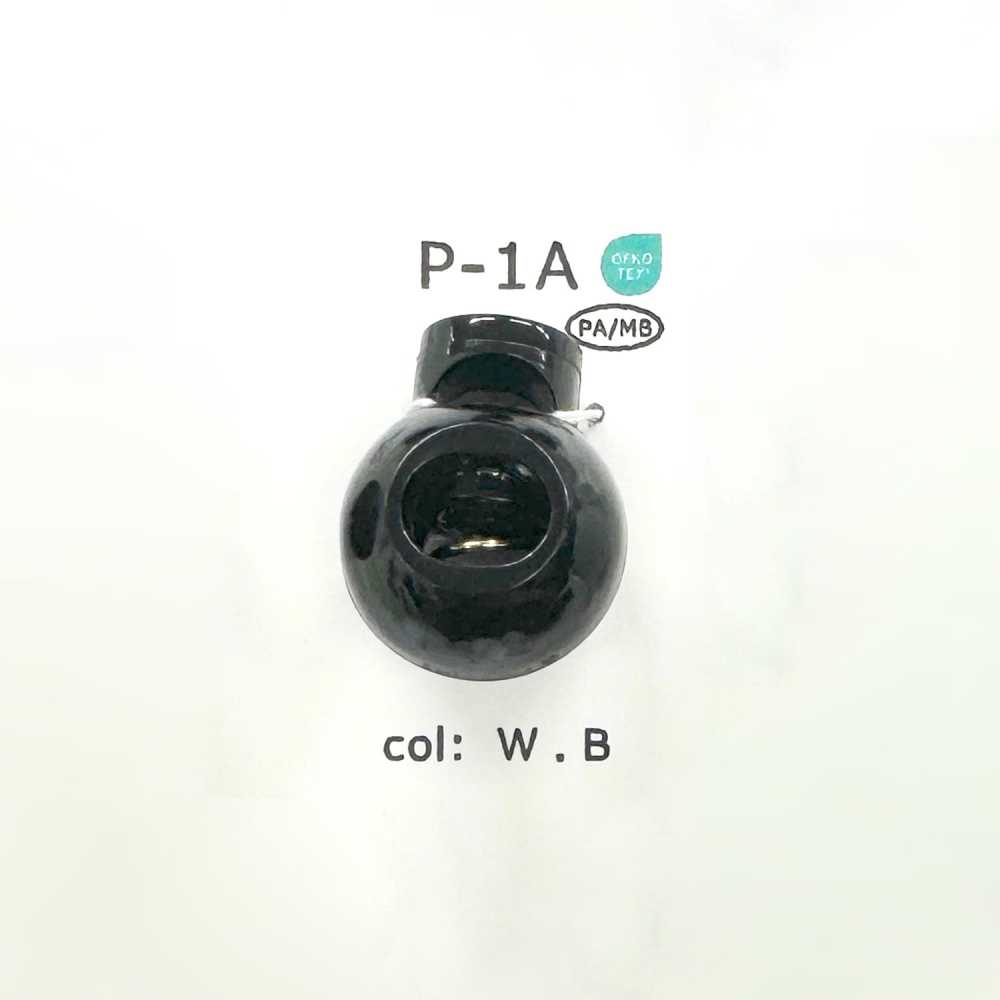 P1A Nylon Resin Round 1-hole Cord Stopper[Buckles And Ring] DAIYA BUTTON