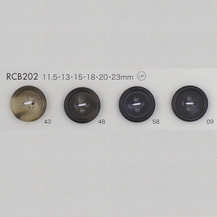 RCB202 Polyester Resin Bordered 4-hole Button DAIYA BUTTON