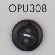 OPU308 Polyester Resin, Tortoiseshell Pattern, 4 Holes[Button] DAIYA BUTTON