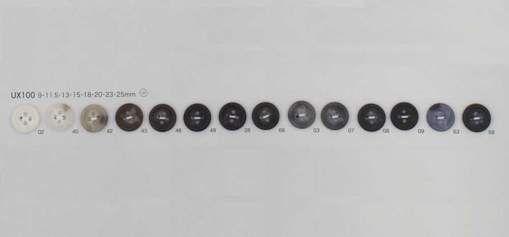 UX100 Polyester Resin 4-hole Button