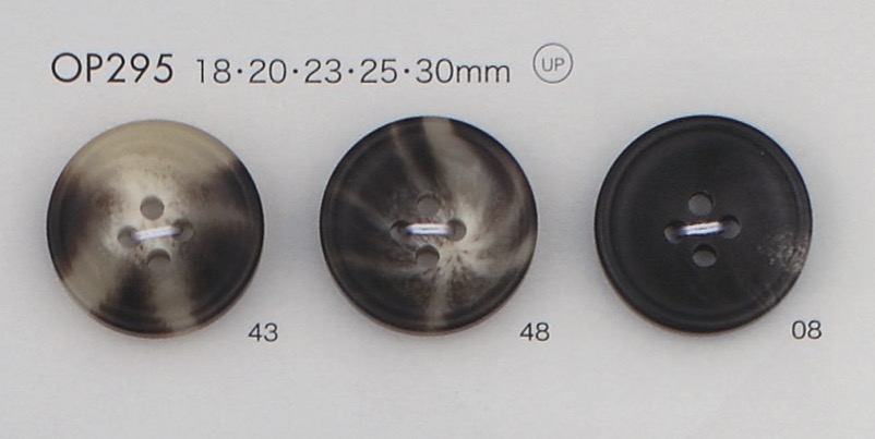 OP295 Polyester Resin 4-hole Button