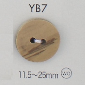 YB7 Natural Wood 2-hole Button DAIYA BUTTON(DAIYA BUTTON)