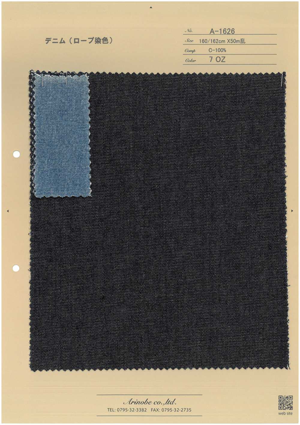 A-1626 Denim (Rope Dyed)[Textile / Fabric] ARINOBE CO., LTD.