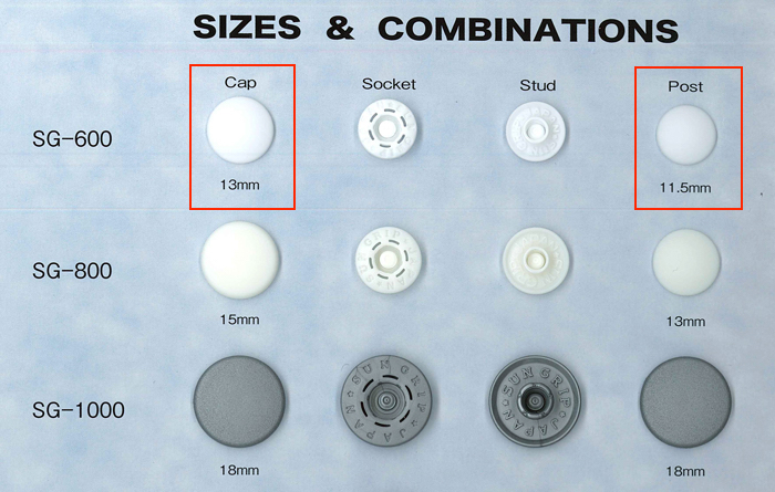 SG-600-A Sungrip SG600 Head[Press Fastener/ Eyelet Washer] Sun Grip