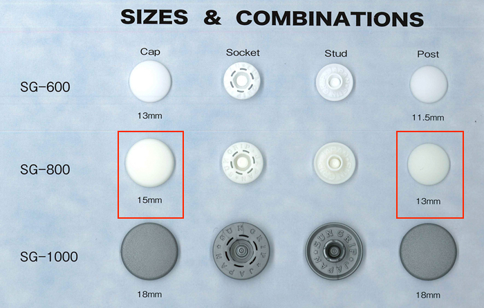 SG-800-A Sungrip SG800 Head[Press Fastener/ Eyelet Washer] Sun Grip