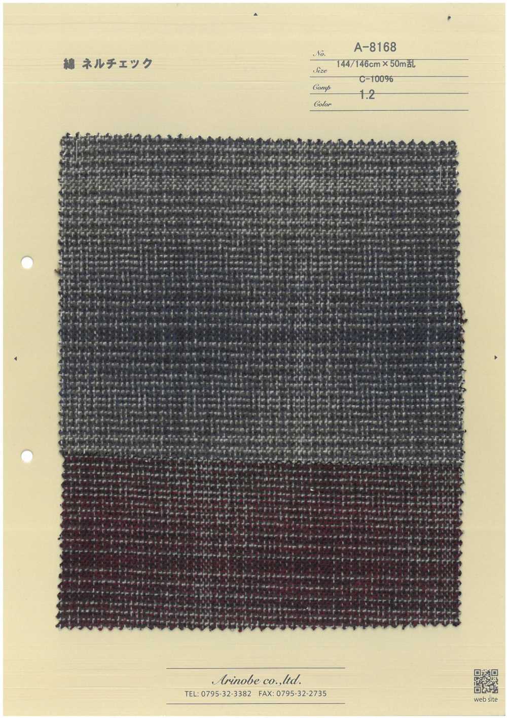 A-8168 Cotton Flannel Check[Textile / Fabric] ARINOBE CO., LTD.