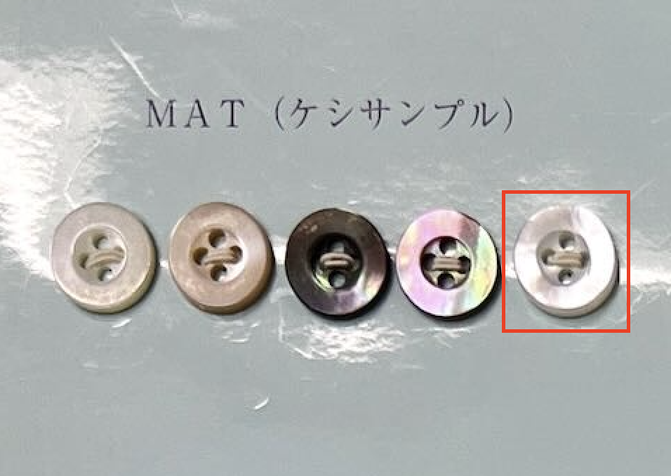 EX701MAT 4 Holes, Bordered, Mother Of Pearl Shell Buttons, Matte