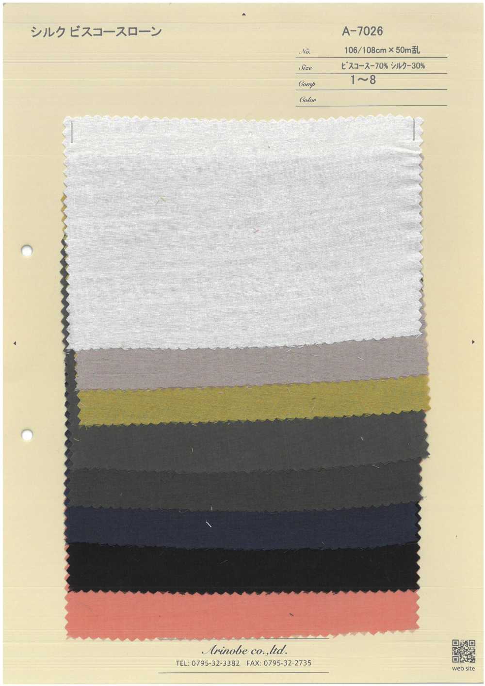 A-7026 Silk Viscose Lawn[Textile / Fabric] ARINOBE