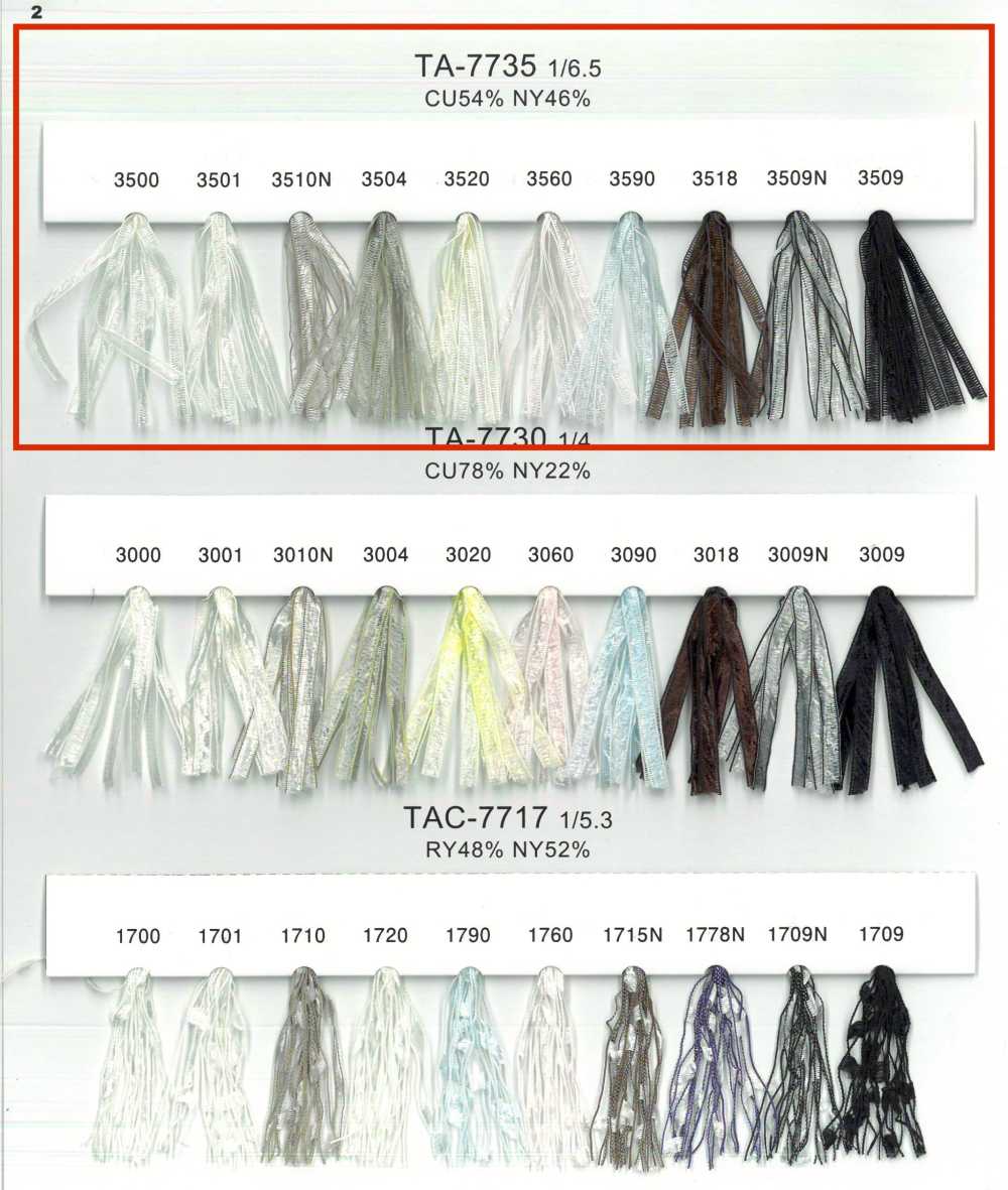 TA-7735-SAMPLE TA-7735 Sample Card UNITED RIBBONS