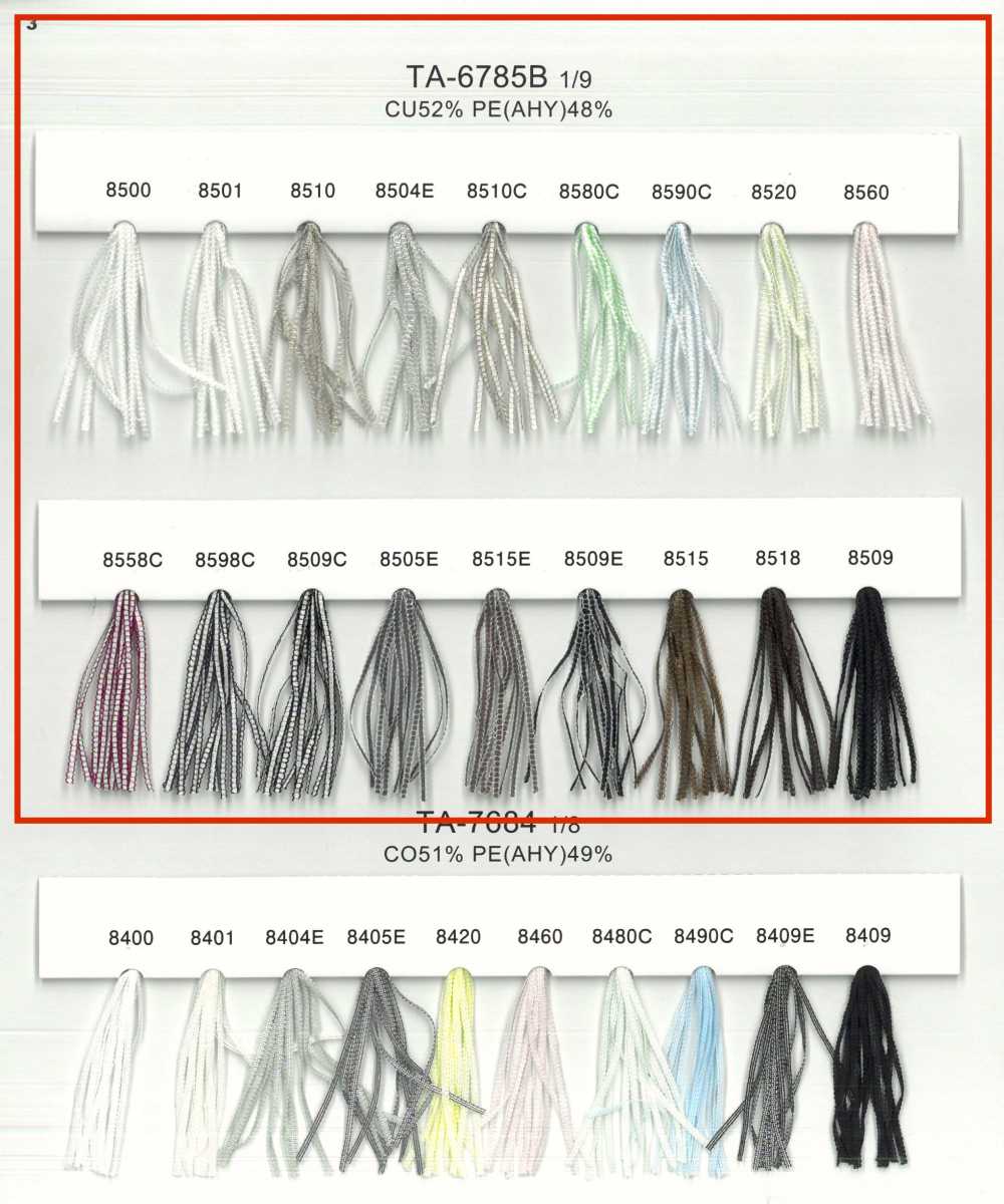 TA-6785B-SAMPLE TA-6785 Sample Card UNITED RIBBONS