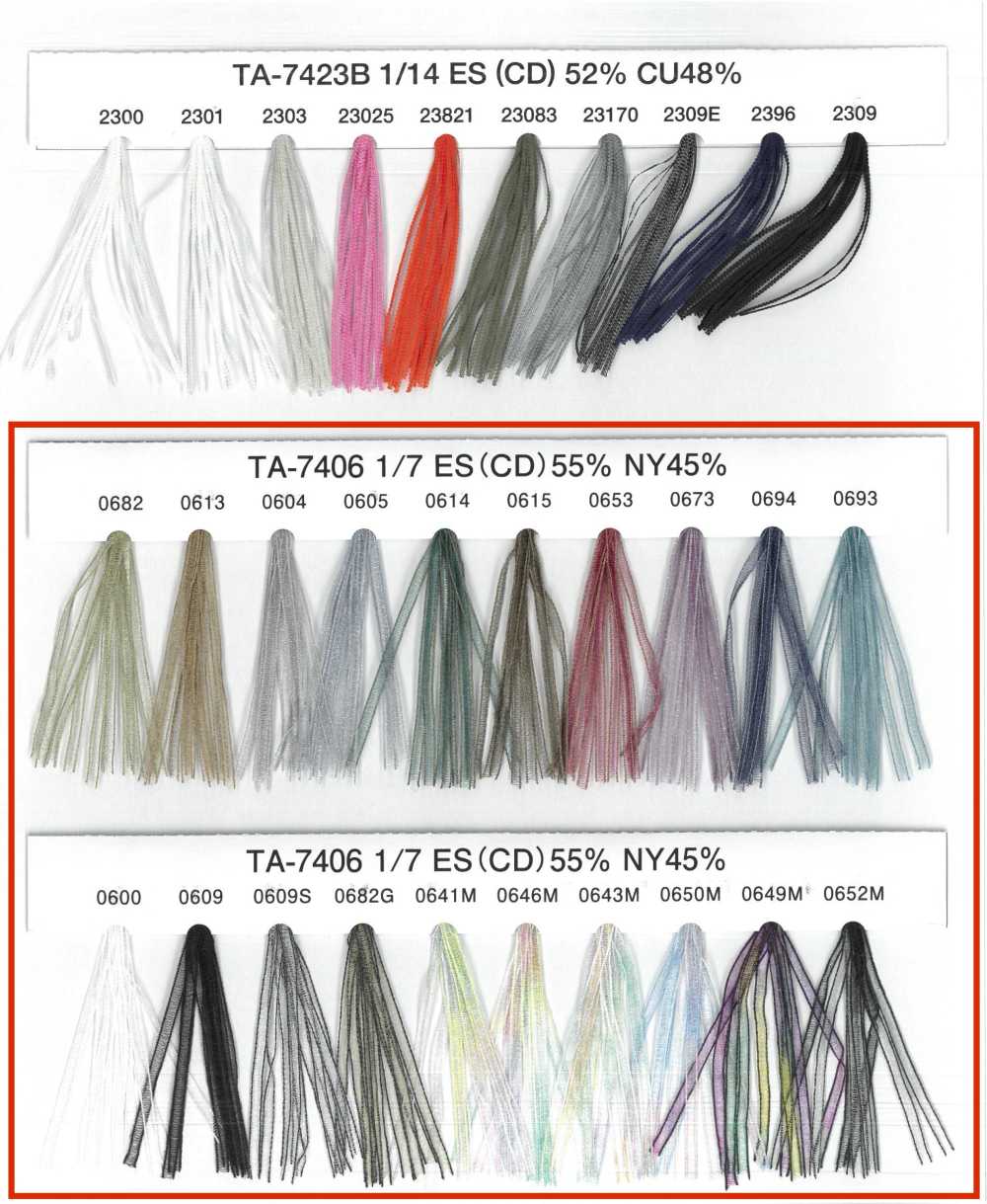 TA-7406-SAMPLE TA-7406 Sample Card UNITED RIBBONS