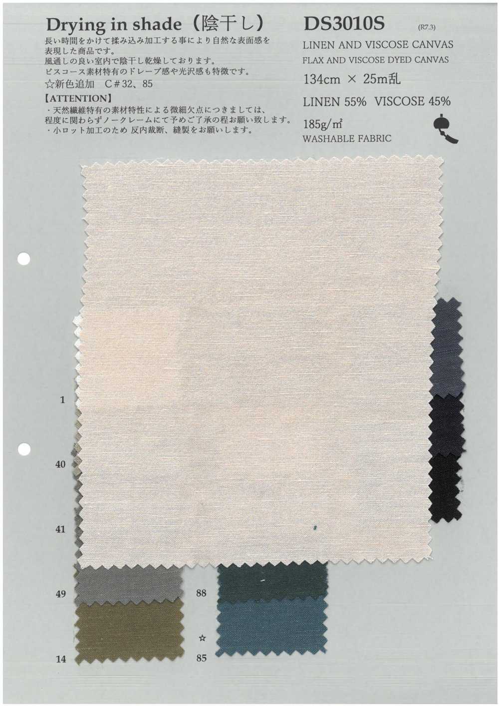 DS3010S Linen X Viscose Canvas[Textile / Fabric] KOYAMA