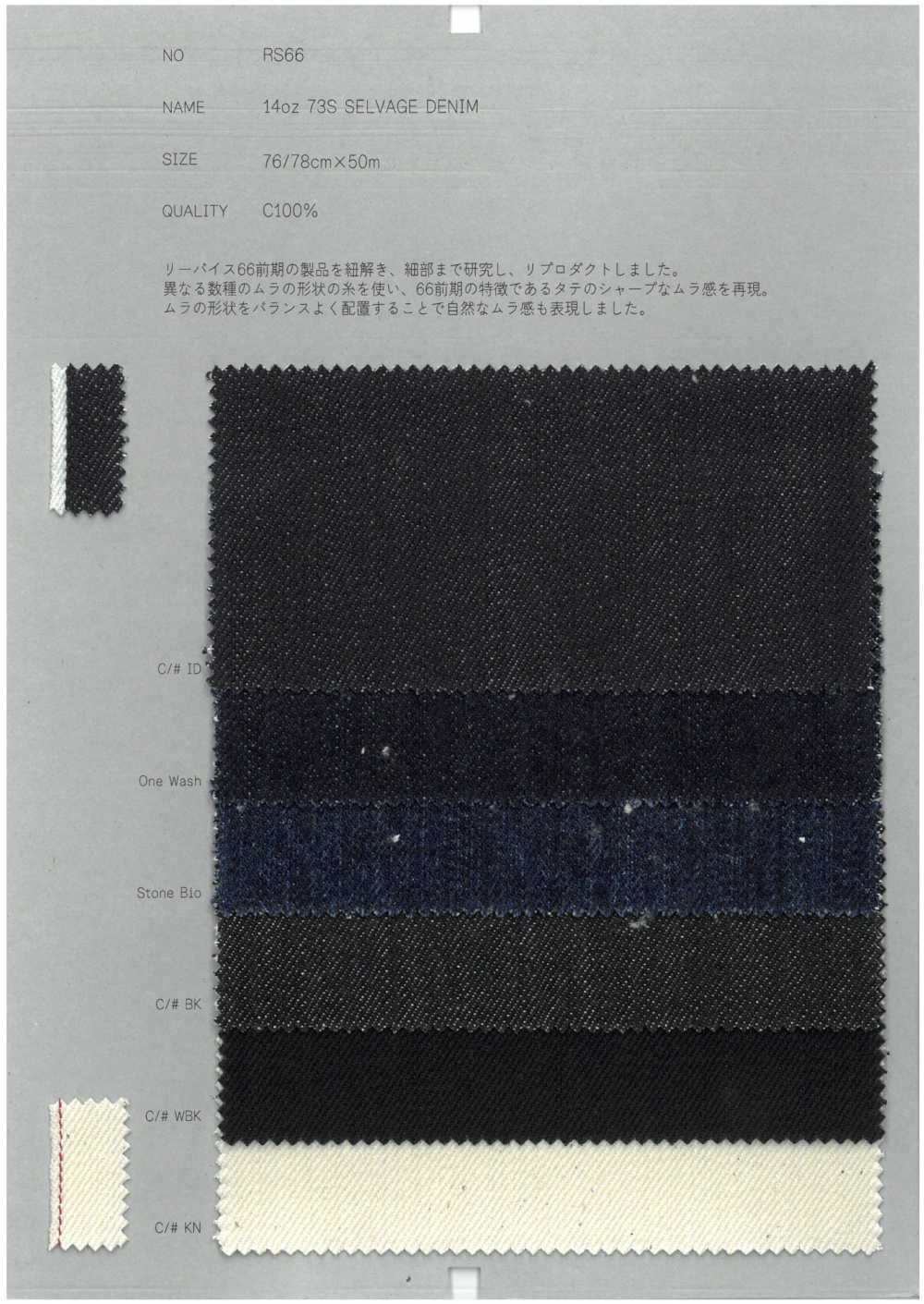RS66 14oz 73 Single Thread Selvedge Denim[Textile / Fabric] COLLECT
