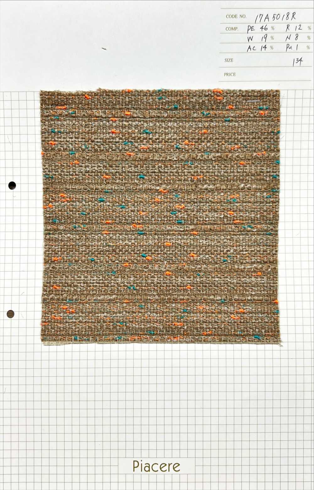 17A5018R Color Knot Tweed[Textile / Fabric] Piacere