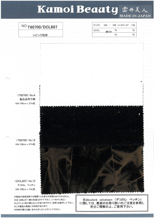 T60700 Decorore Becchin[Textile / Fabric] Kumoi Beauty