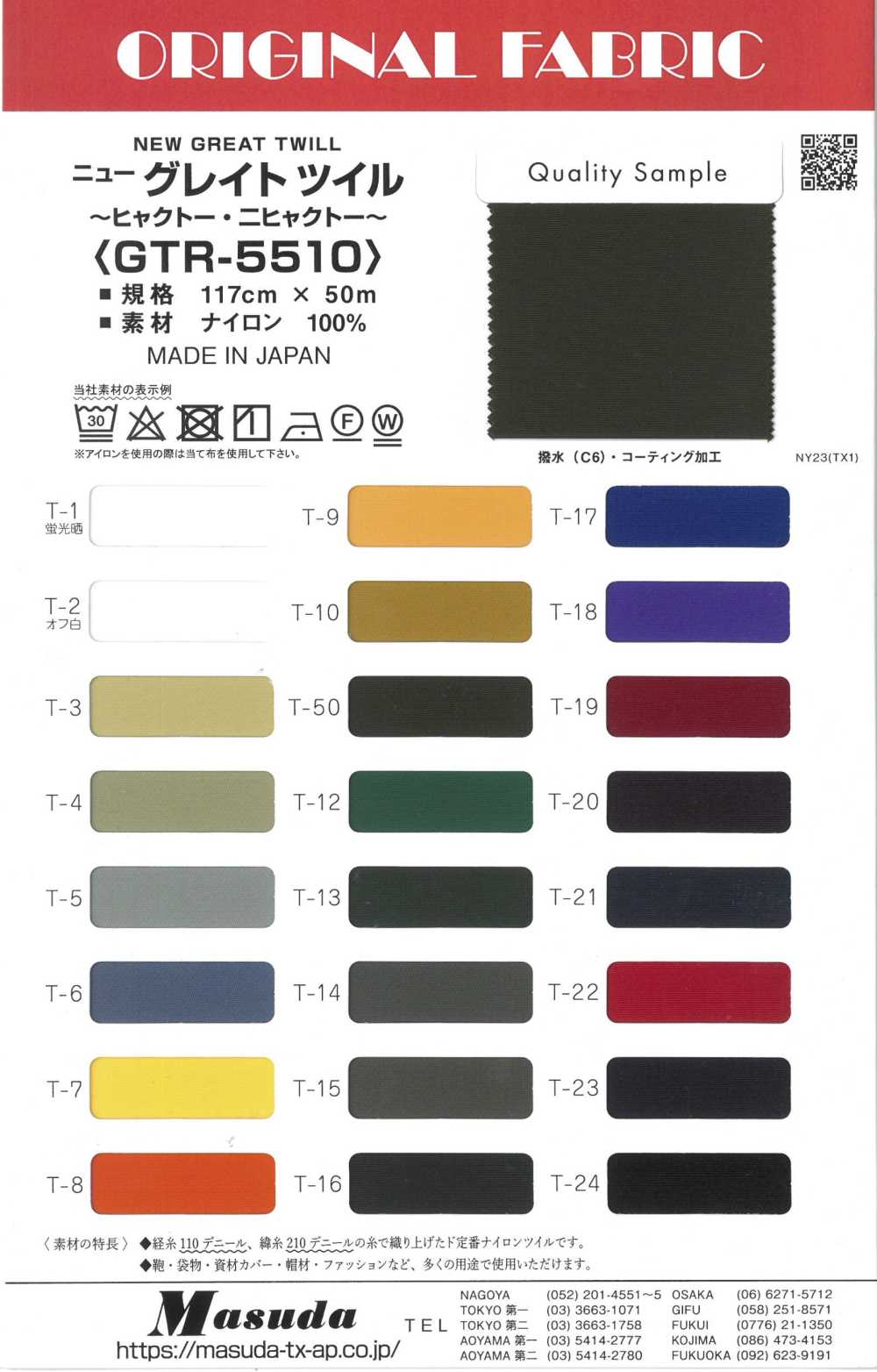 GTR-5510 New Great Twill[Textile / Fabric] Masuda
