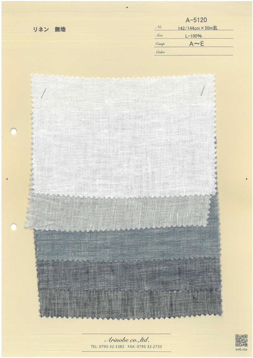 A-5120 No Pattern Linen[Textile / Fabric] ARINOBE