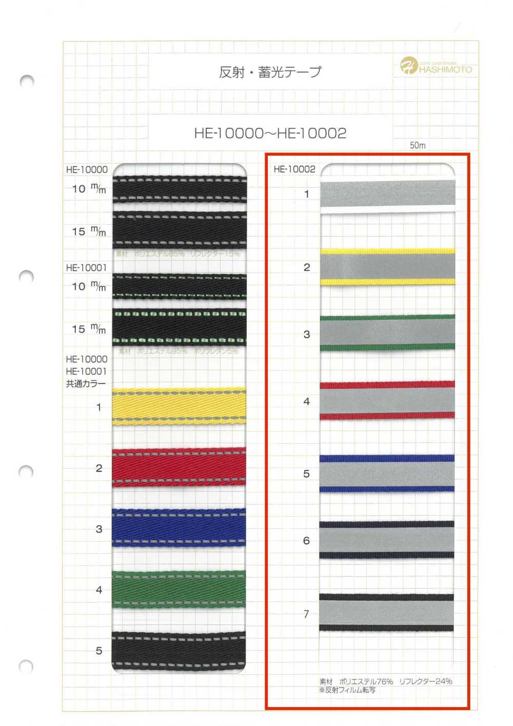 HE-10002 Roll Luminous Tape[Ribbon Tape Cord] No Name