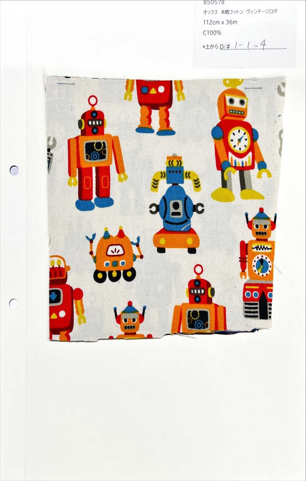 850578 Unbleached Oxford Cotton Vintage Robo[Textile / Fabric] VANCET