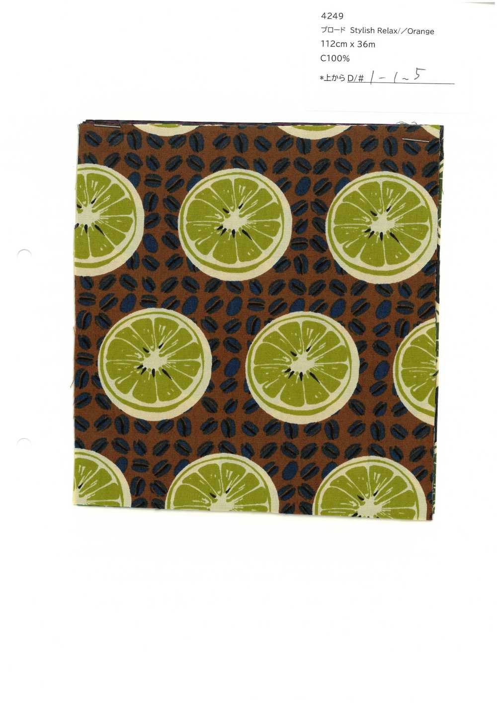 4249 SEVENBERRY® Broadcloth Stylish Relax / Orange[Textile / Fabric] VANCET