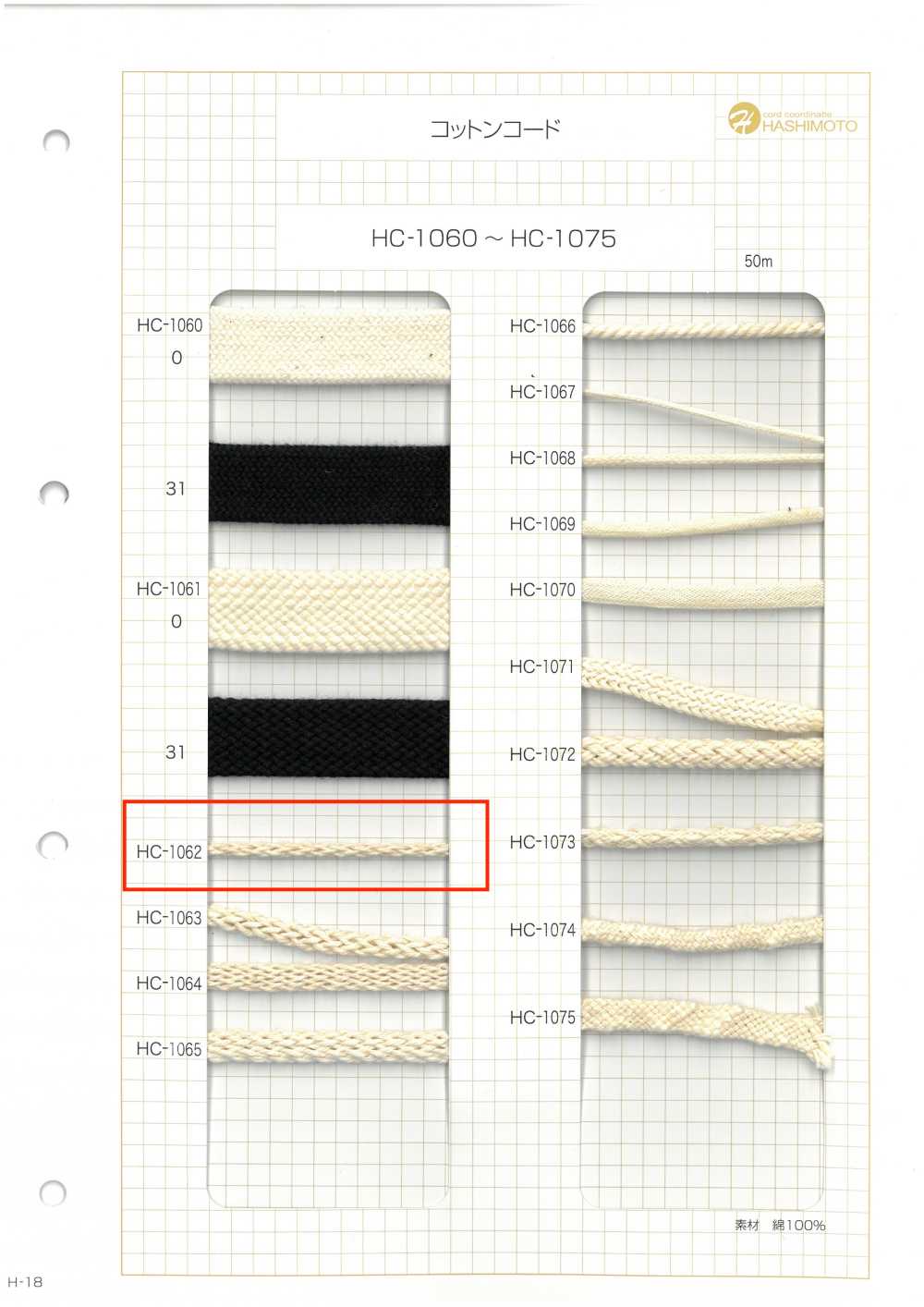 HC-1062 Lacy Cotton Cord[Ribbon Tape Cord] No Name