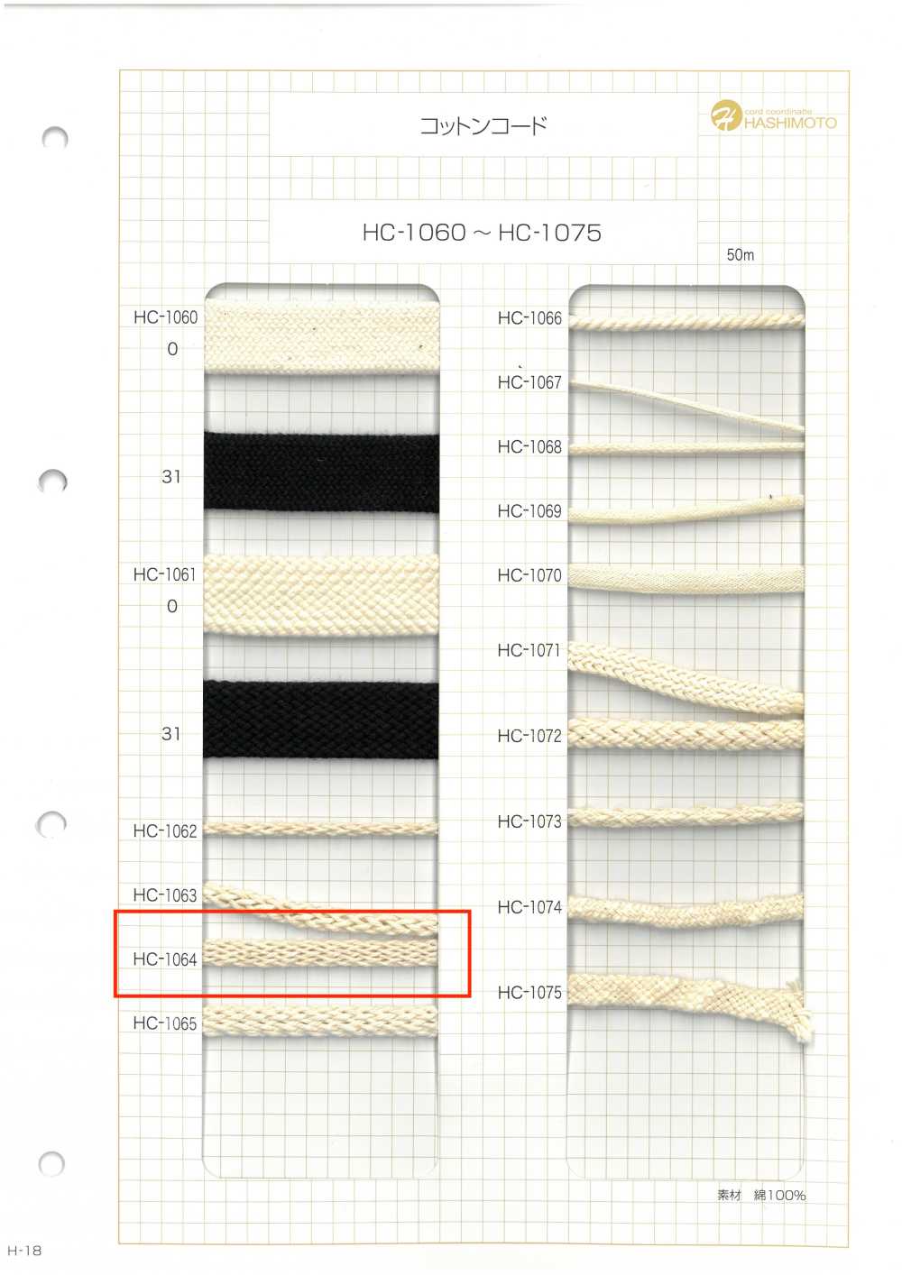 HC-1064 Lacy Cotton Cord[Ribbon Tape Cord] No Name