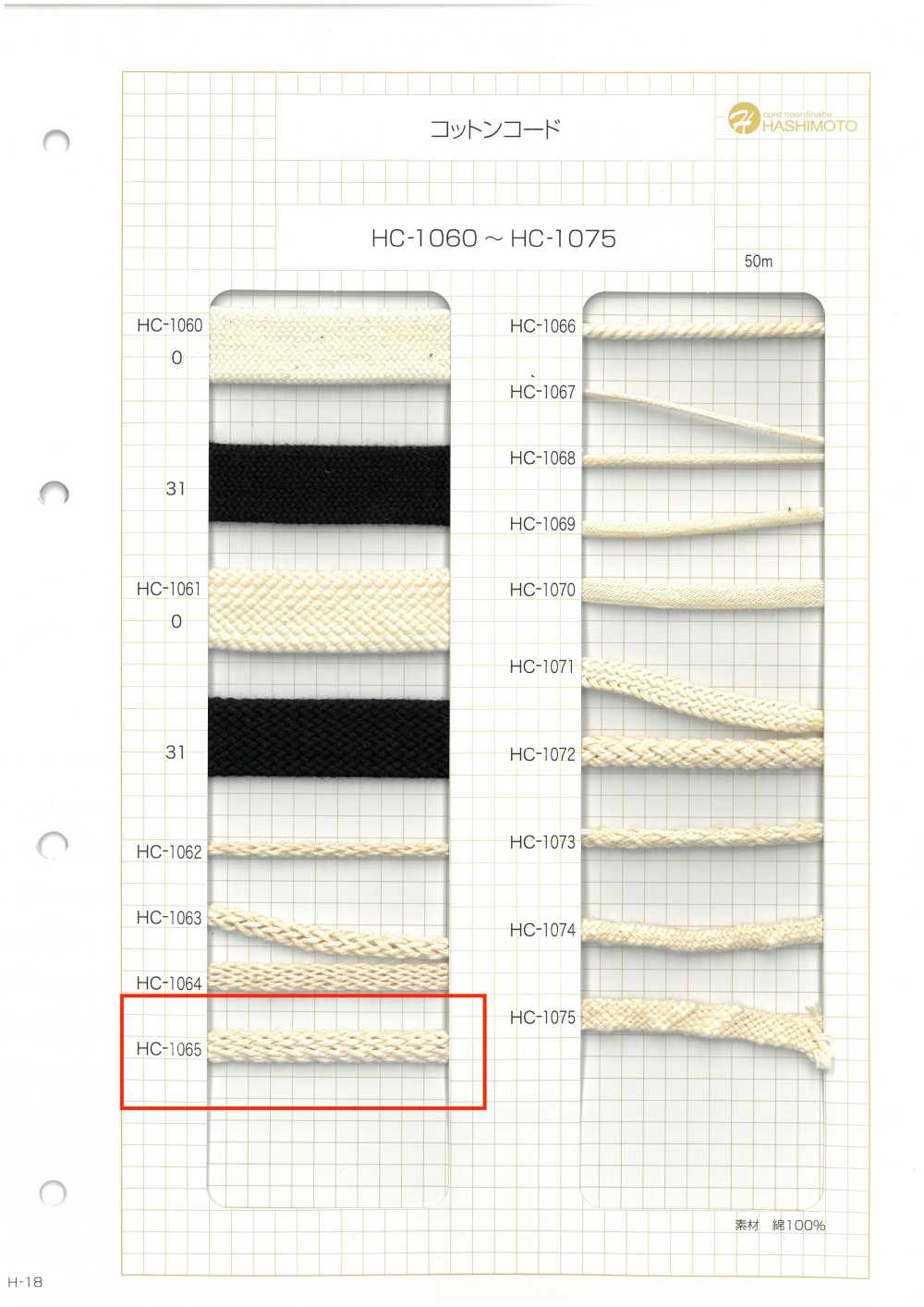 HC-1065 Lacy Cotton Cord[Ribbon Tape Cord] No Name
