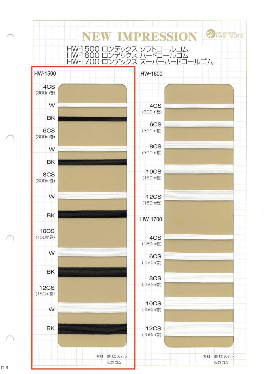 HW-1500 Rondex Soft Braided Elastic[Elastic Band] No Name