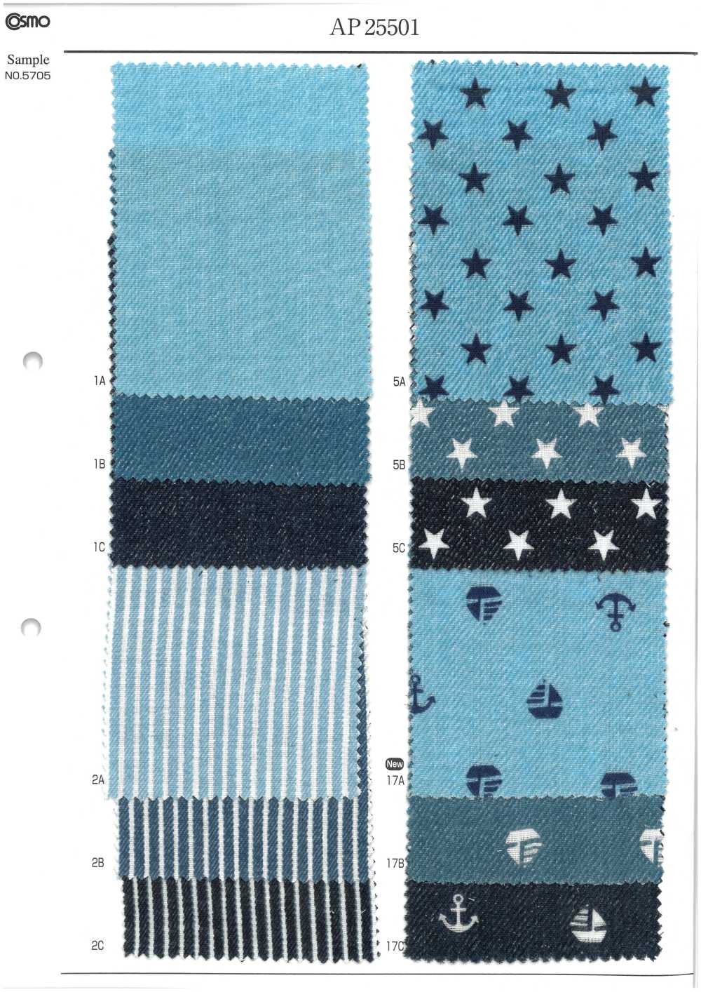 AP25501 Denim-style Double Gauze (Round Roll)[Textile / Fabric] COSMO TEXTILE