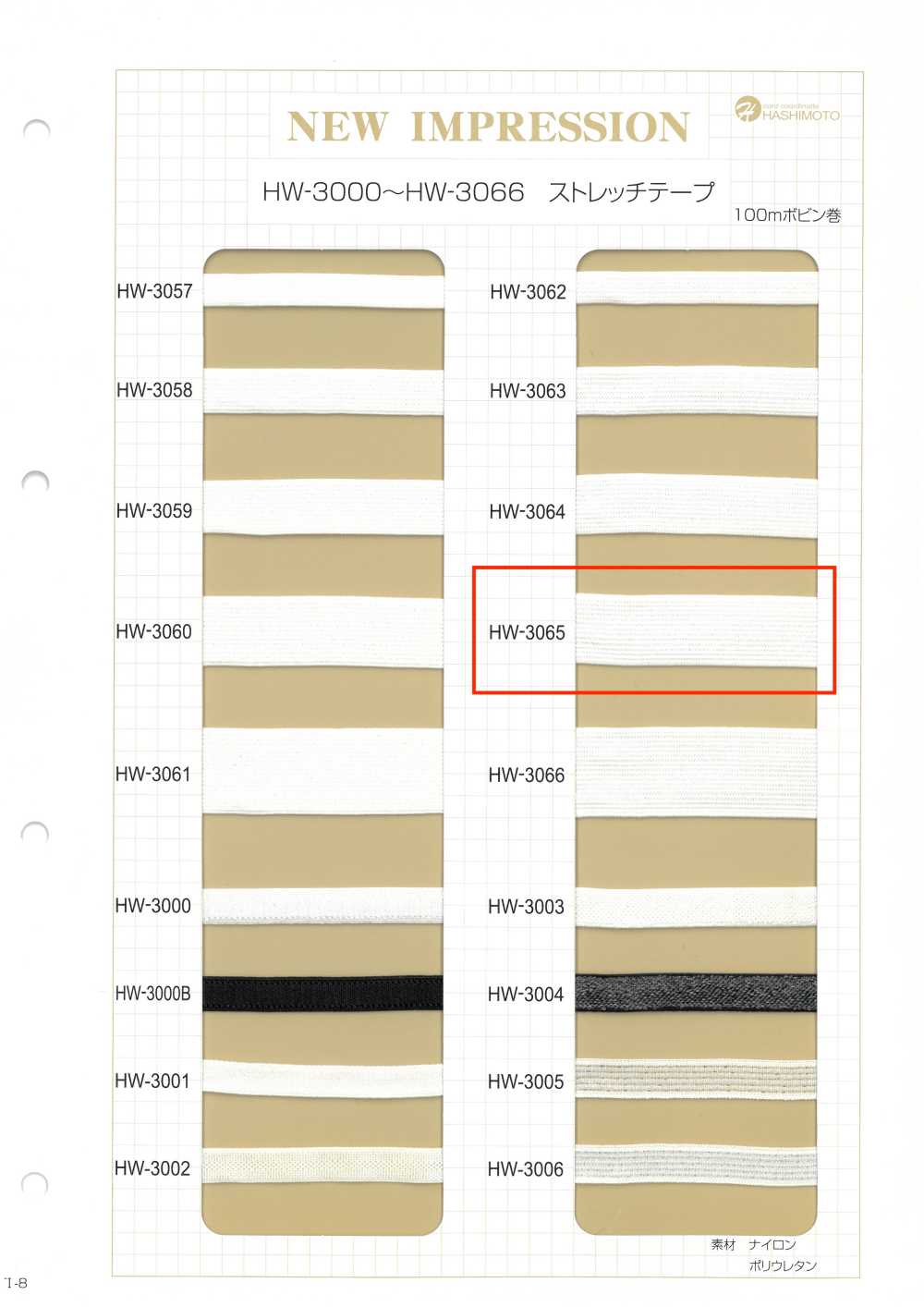 HW-3065 Stretch Tape Comet Tape Gloss[Ribbon Tape Cord] No Name