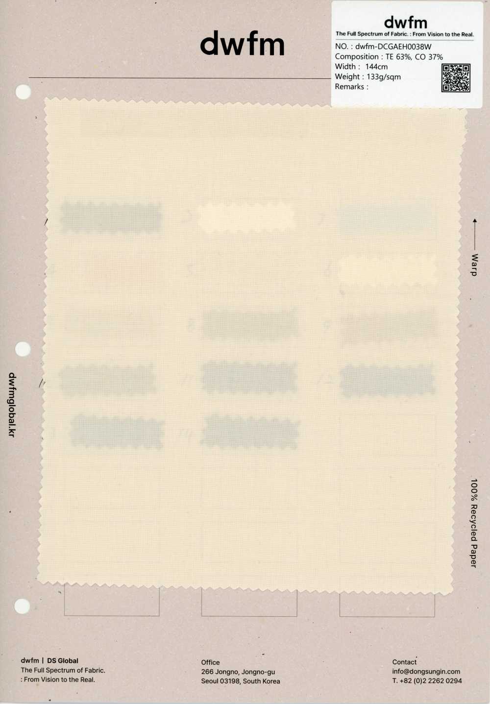 DWFM-DCGAEH0038W Tencel™ Cotton Lawn[Textile / Fabric]