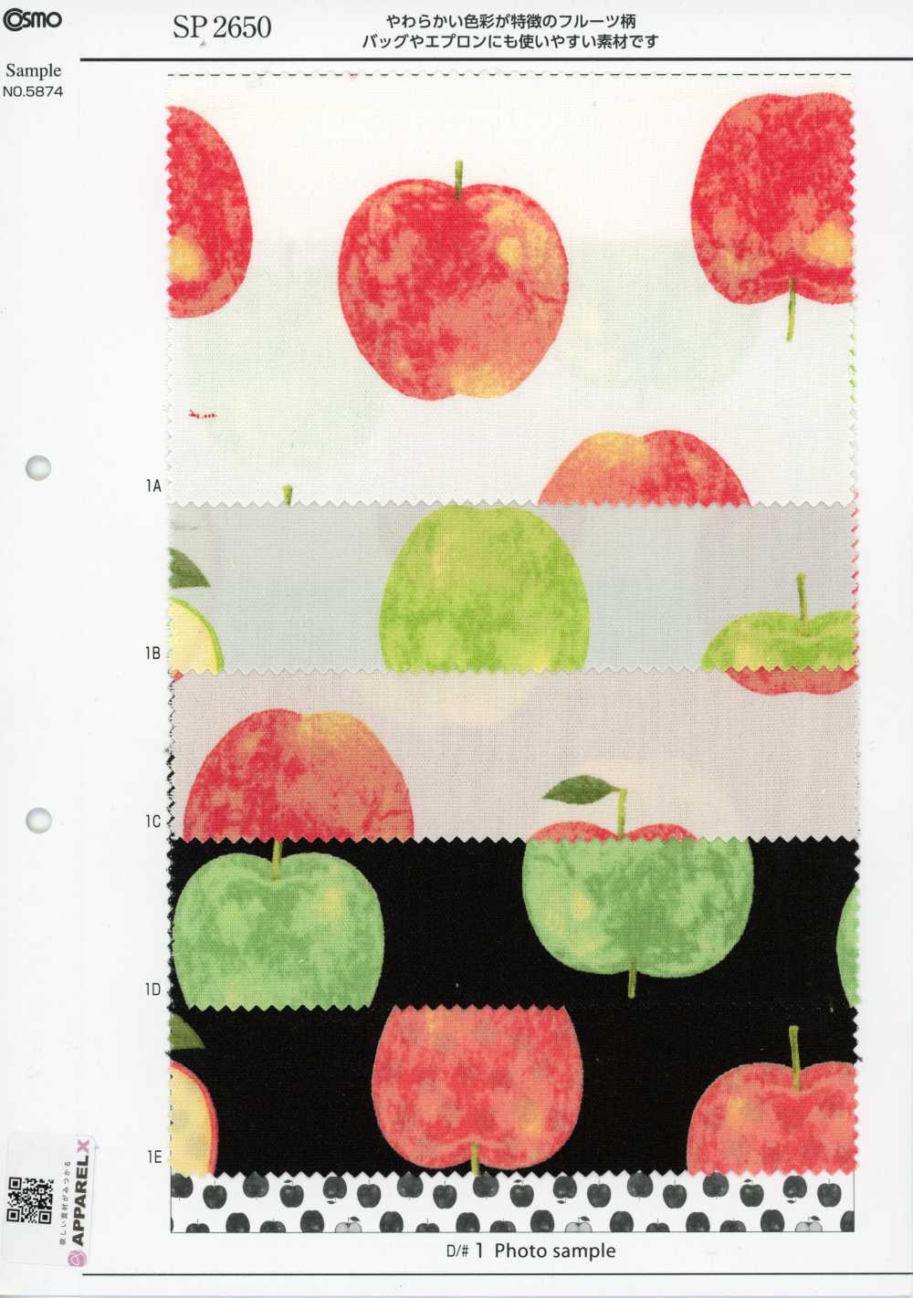 SP2650 Fruits Garden Oxford (Roll)[Textile / Fabric] COSMO TEXTILE
