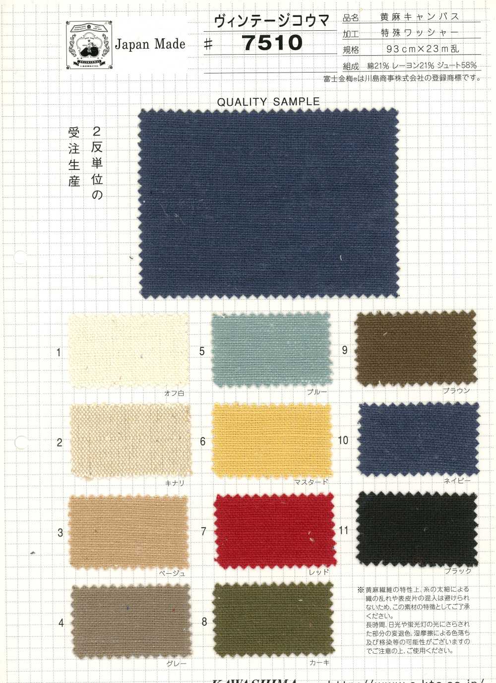7510 Vintage Kouma[Textile / Fabric] Fujikinbai