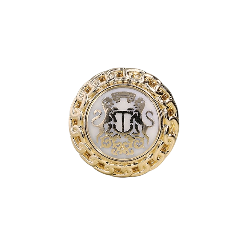 ME2172 Epoxy Resin/die-cast Circular Ring Half-ring Shank Button IRIS